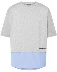 Moschino - T-Shirt mit Kontrasteinsatz - Lyst