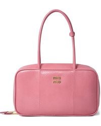 Miu Miu - Beau Ayers Tote Bag mit Logo-Schild - Lyst