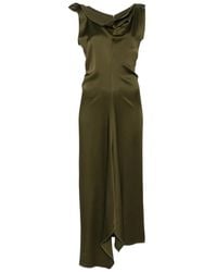 Victoria Beckham - Ruffled Asymmetric Dress - Lyst