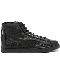 Gianvito Rossi - Pebbled High-top Sneakers - Lyst