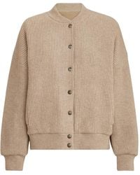 Brunello Cucinelli - Cashmere English-Rib-Knit Bomber Jacket With Thermore Padding - Lyst