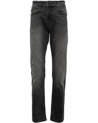 BOSS - Straight-leg Cotton-blend Jeans - Lyst