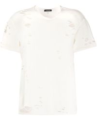 T-shirt à effet usé Coton R13 en coloris Blanc Femme Tops Tops R13 