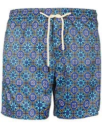 Peninsula - Panarea Printed Drawstring Swim Shorts - Lyst