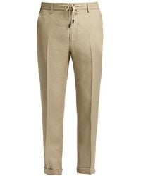 Peserico - Pantalon Plissé À Lien De Resserrage - Lyst
