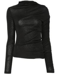 Pinko - Ruched Long-Sleeve Top - Lyst