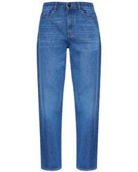 Emporio Armani - Logo-Plaque Straight-Leg Jeans - Lyst