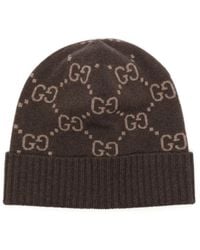 Gucci - Gorro de cachemira con motivo GG en jacquard - Lyst
