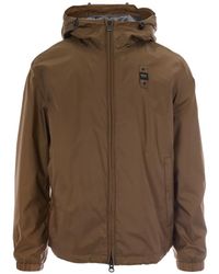 Blauer - Logo-Patch Hooded Jacket - Lyst