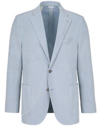Manuel Ritz - Micro-Patterned Single-Breasted Blazer - Lyst