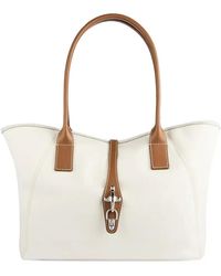 Fay - Bolso Shopper Con Ribete De Piel - Lyst