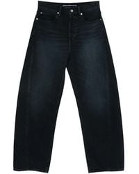 Alexander Wang - Float Mid-Rise Relaxed Crystal Hotfix Logo Fly Jeans - Lyst