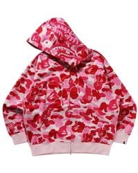 A Bathing Ape - Big Abc Camo Shark-Head Zip-Up Hoodie - Lyst