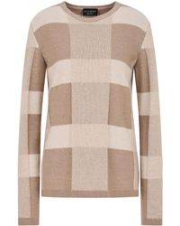 Emporio Armani - Maglione Icon A Quadri - Lyst