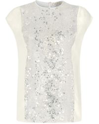 Genny - Sequin-Embellished Sleeveless Top - Lyst