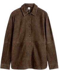 TOTEME - Soft Suede Overshirt - Lyst