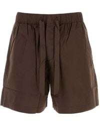 Tekla - Shorts Van Popeline-Katoen Met Trekkoord - Lyst