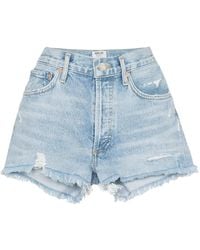 Agolde - Pantalones vaqueros cortos con efecto envejecido - Lyst