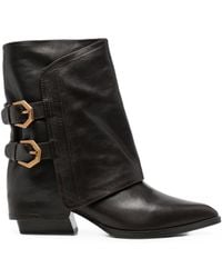 Bruno Premi - Stiefeletten Mit Umschlag Und Schnalle - Lyst