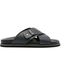 JOHN HARRISON - Crossover-Strap Leather Sandals - Lyst