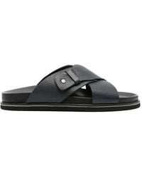 JOHN HARRISON - Crossover-Strap Leather Sandals - Lyst