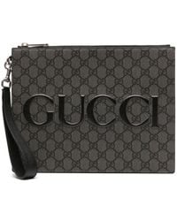 Gucci - GG Supreme Clutch Bag - Lyst