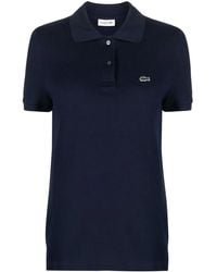 Lacoste - Polo En Piqué À Patch Logo - Lyst