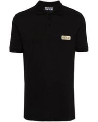Versace Jeans Couture - Logo-Plaque Piqué Polo Shirt - Lyst