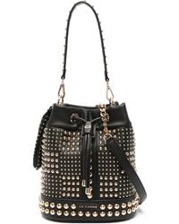 La Carrie - Planet Bucket-Tas Met Kwastje En Studs - Lyst