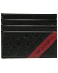 Emporio Armani - Logo-print Faux-leather Cardholder - Lyst