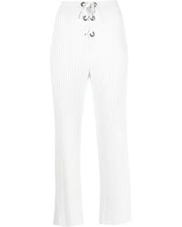 Dion Lee - Ribbed-knit Eyelet Lace-up Trousers - Lyst