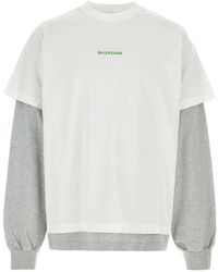 Balenciaga - Layered-Sleeve Sweatshirt - Lyst