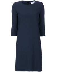 Gianluca Capannolo Cropped Sleeves Dress - Blauw