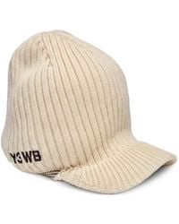 Y-3 - Wales Bonner Ribbed-Knit Peaked Beanie Hat - Lyst