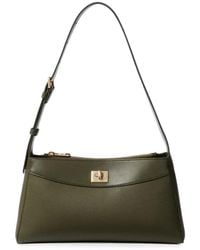 Calvin Klein - Grainy-Texture Twist-Lock Shoulder Bag - Lyst