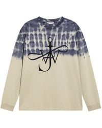 JW Anderson - Anchor-Logo Tie-Dye Sweatshirt - Lyst