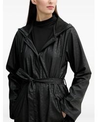 Rains - Logo-Print Belted Raincoat - Lyst