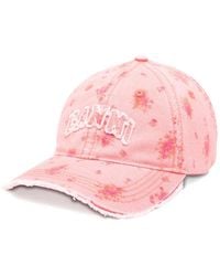 Ganni - Cappello Da Baseball A Fiori - Lyst