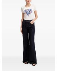 Guess - Floral-Print Studded T-Shirt - Lyst