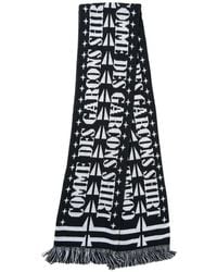 Comme des Garçons - Logo-Intarsia Fringed Scarf - Lyst