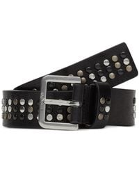 KARL LAGERFELD - Stud-Embellished Leather Belt - Lyst