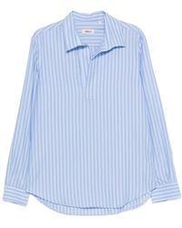Altea - Striped Notch Shirt - Lyst