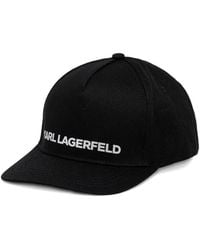 KARL LAGERFELD - Logo-Lettering Curved-Peak Cap - Lyst