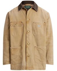 Polo Ralph Lauren - Jacke Aus Canvas Mit Cordkragen - Lyst
