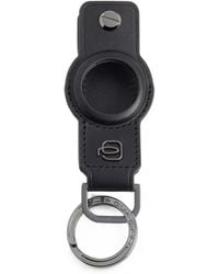 Piquadro - Leather Airtag Keychain - Lyst