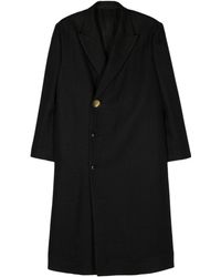 Quira - Double-breasted Textured Coat - Lyst