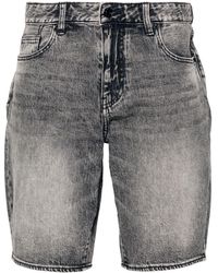 Armani Exchange - Jeans-Shorts mit Bleached-Effekt - Lyst