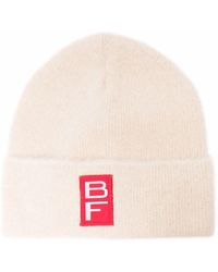 BY FAR - Logo-Patch Brushed-Effect Beanie - Lyst