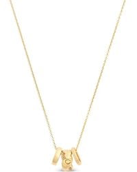 COACH - Logo-Charm Necklace - Lyst