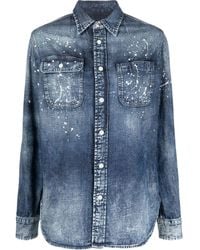 Ralph Lauren Collection - Chemise en jean à effet taches de peinture - Lyst